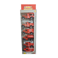 6pcs Kids Toy Cars Pull Back Fire Engine Model Boys Inertia Car