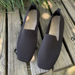 Women's Braided Soft Sole Flat Shoes Lightweight Slip On Casual Comfy Shoes