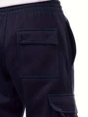 Men's Cargo Pants Drawstring Straight Leg Casual Overalls