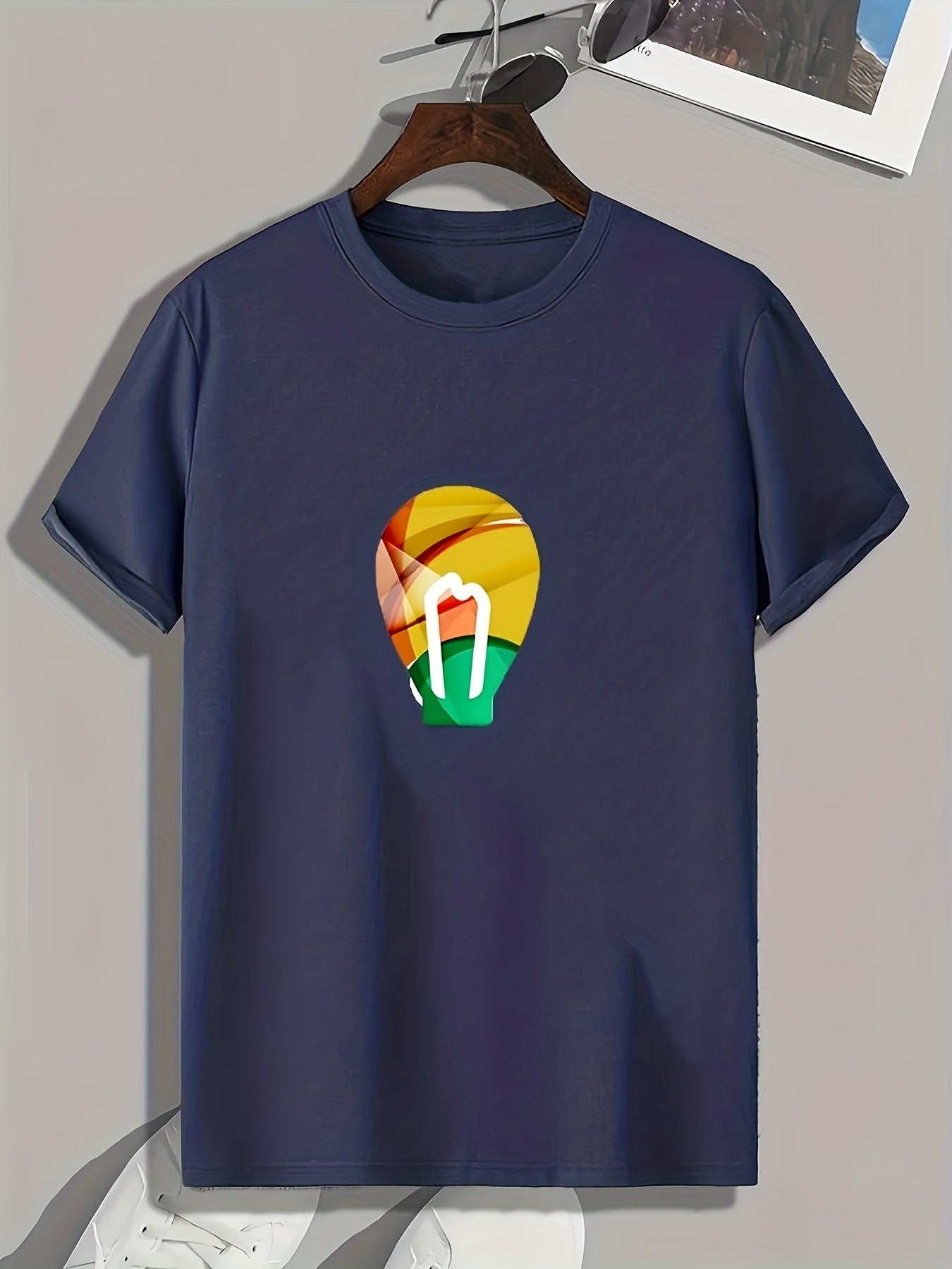Abstract Print Men's Graphic Tee for Summer