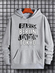Big City Name Print Hoodie for Men