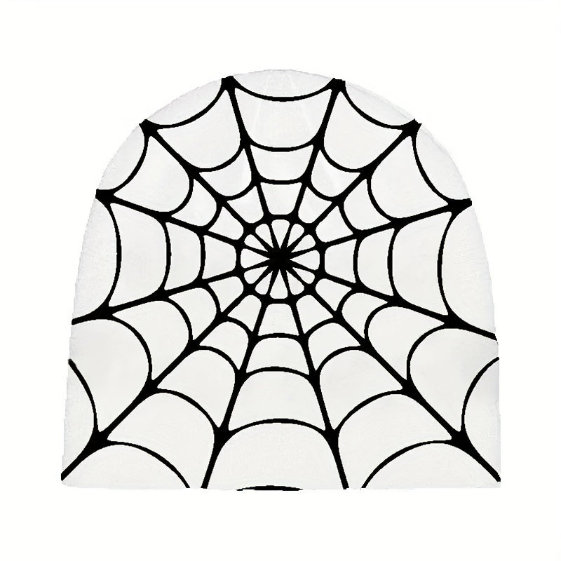Y2K Spider Web Jacquard Beanie Gothic Skull Cap