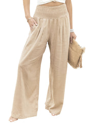 Wide Leg Pants High Waist Casual Loose Straight Fit Comfy Spring & Summer Pants