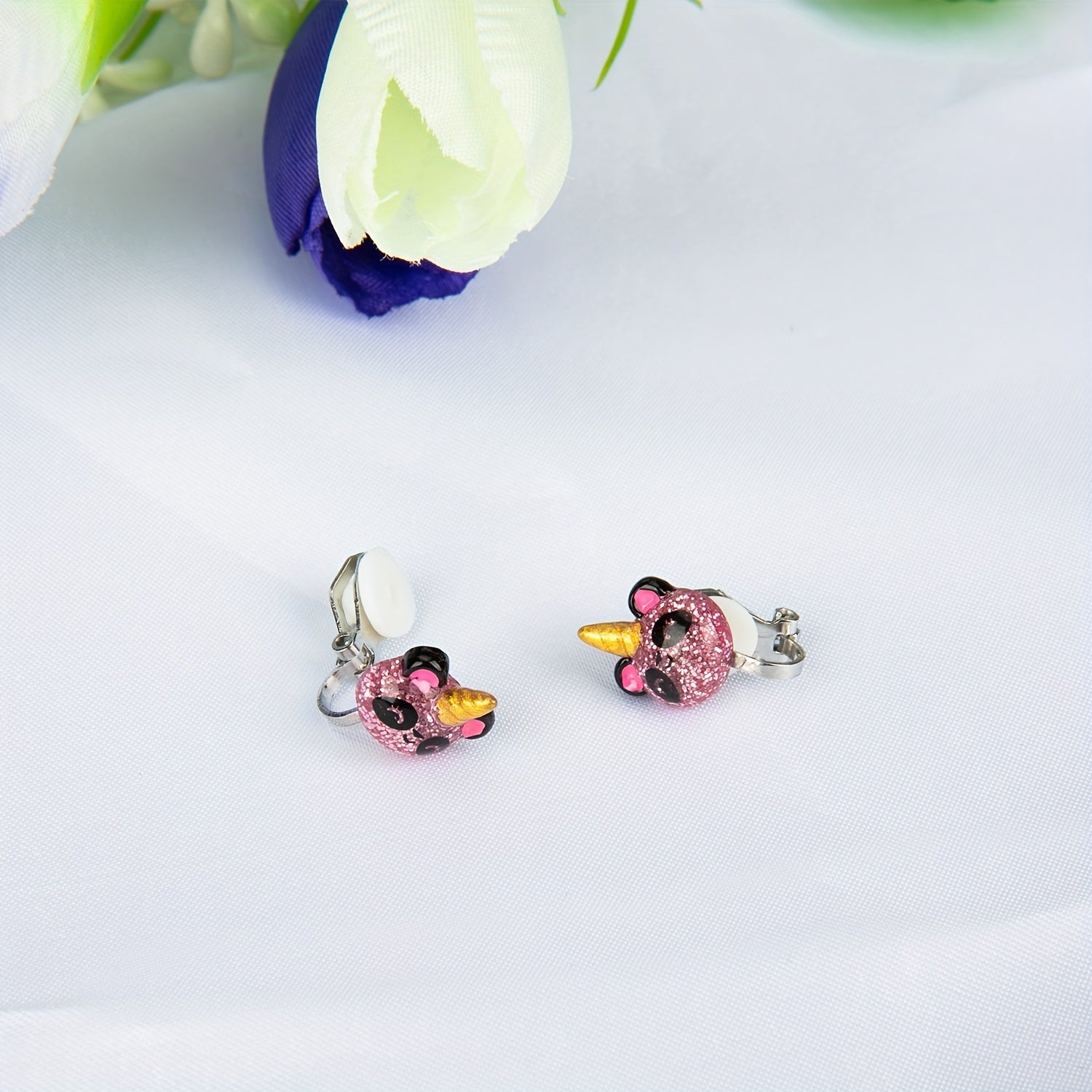 18 Pairs Cartoon Animals Earrings Clip for Kids