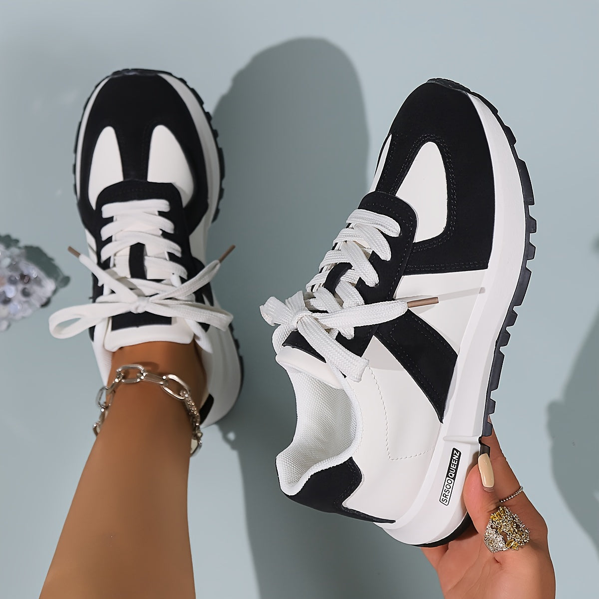 Women's Lace-up Non-slip Running Shoes Lightweight Breathable Sneakers