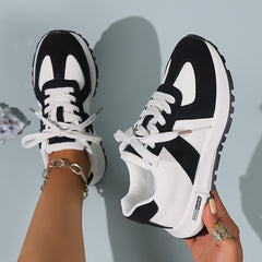 Women's Lace-up Non-slip Running Shoes Lightweight Breathable Sneakers