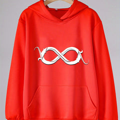 Pattern Print Hoodies w/ Pocket Girls Pullover Spring Fall Sports Gift