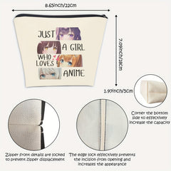 Anime Fans Makeup Bag Gift Girl Who Loves Anime Cosmetic Bag