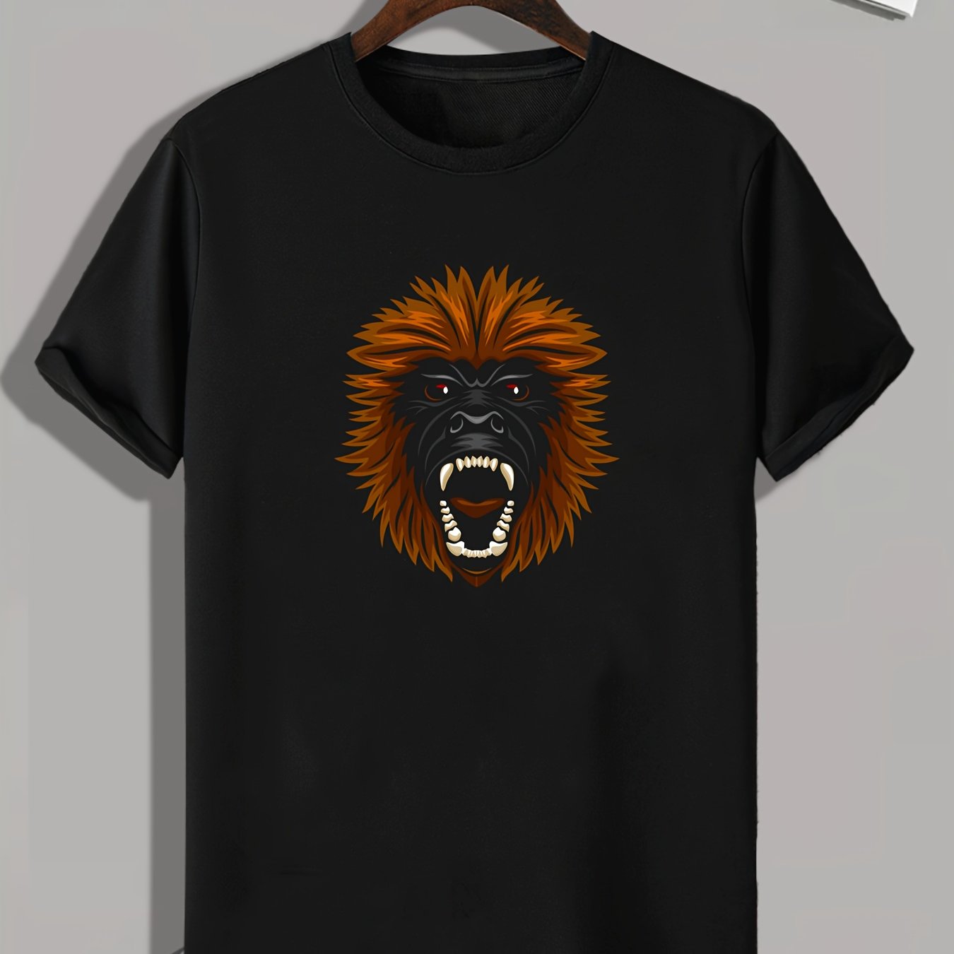 Angry Monster Graphic Tee Men's T-shirt for Summer