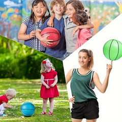 6pcs Glow In The Dark Mini Basketball With Pump