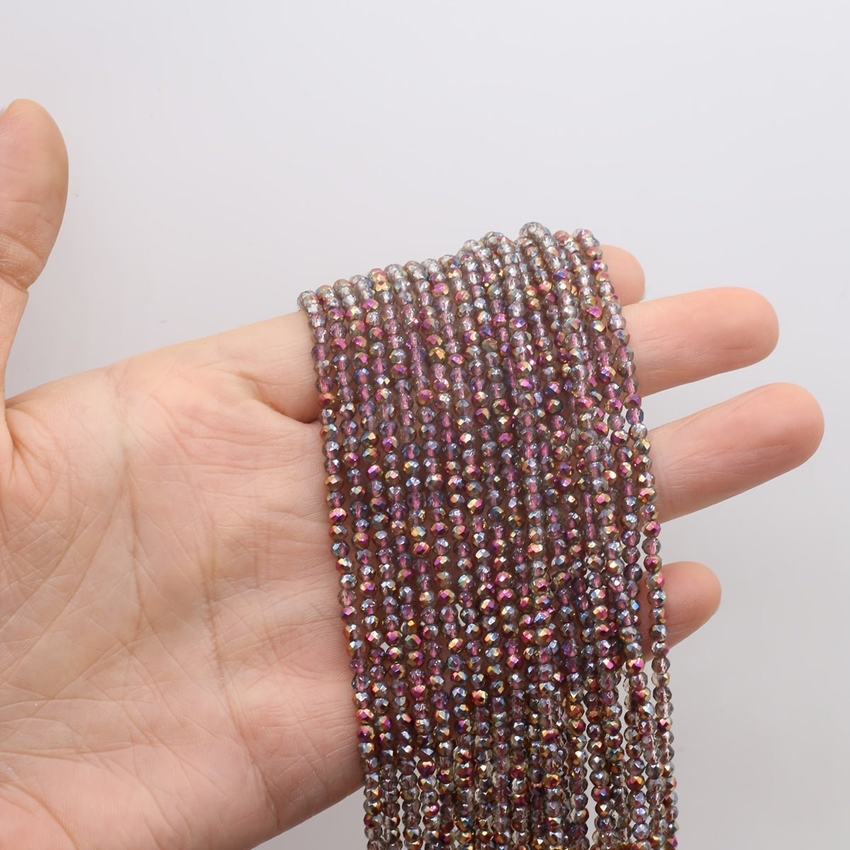 15'' Red Brown Spinel Faceted Beads for Plated Beading