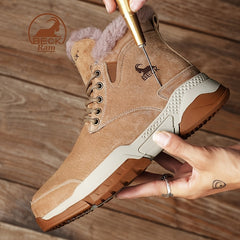Men's Thermal Snow Boots Windproof Hiking Shoes