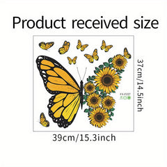 Butterfly Sunflower Wall Sticker Home Decor
