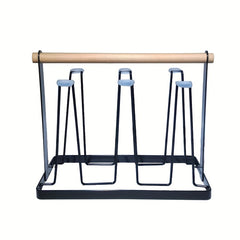 Cup Drain Rack with 6 Hooks - Coffee Mug and Tea Cup Storage