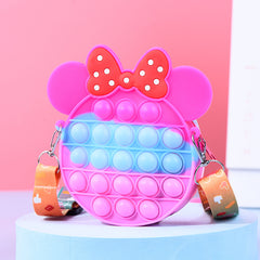 Girls Bow Knot Crossbody Bag Coin Purse Silicone Children's Accessories