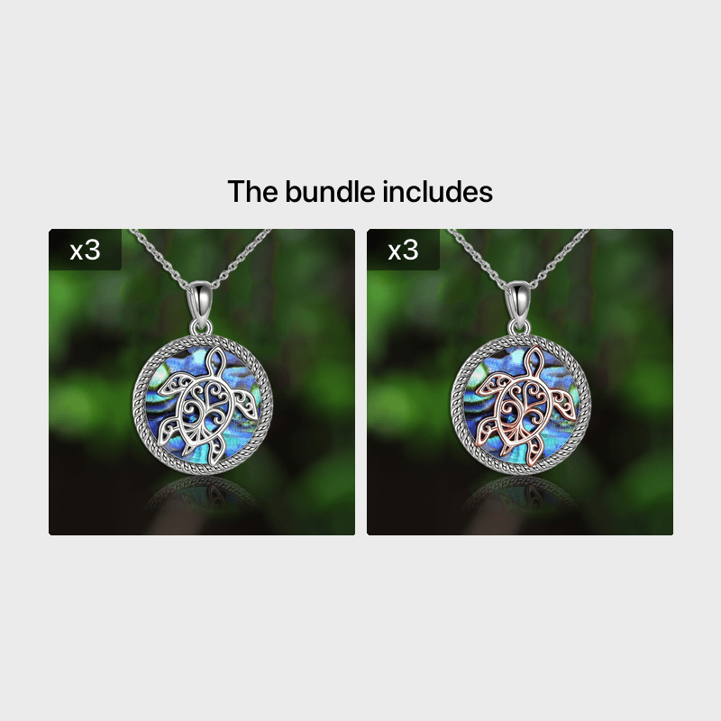 Round Turtle Pendant Necklace Decorative Accessories Gift For Girls