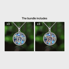 Round Turtle Pendant Necklace Decorative Accessories Gift For Girls