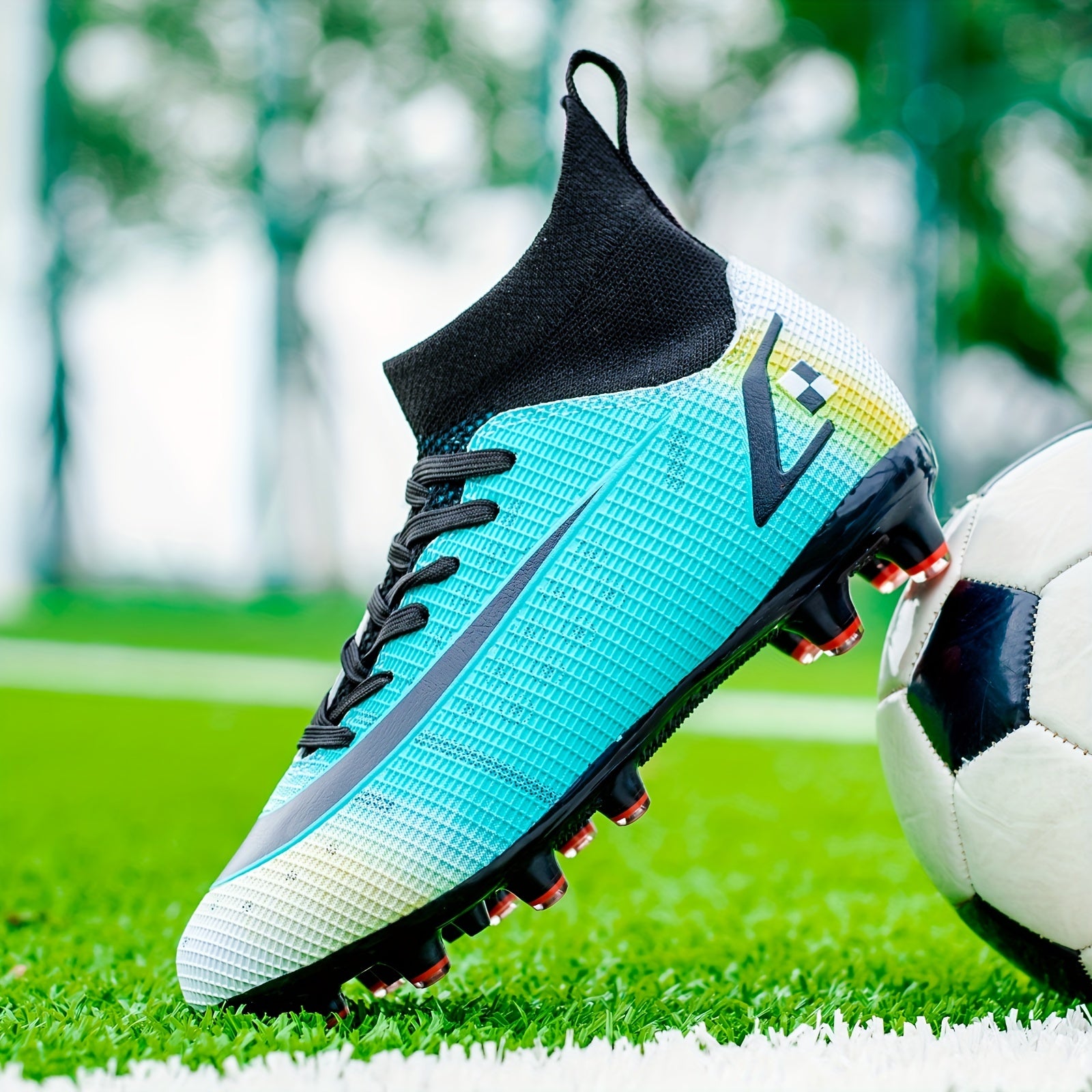 Youth Spiked Soccer Shoes - Lightweight Outdoor Training Football Shoes