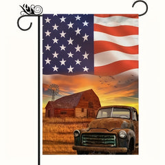 Ladybug Car Rice Field Garden Flag 30 x 45 cm