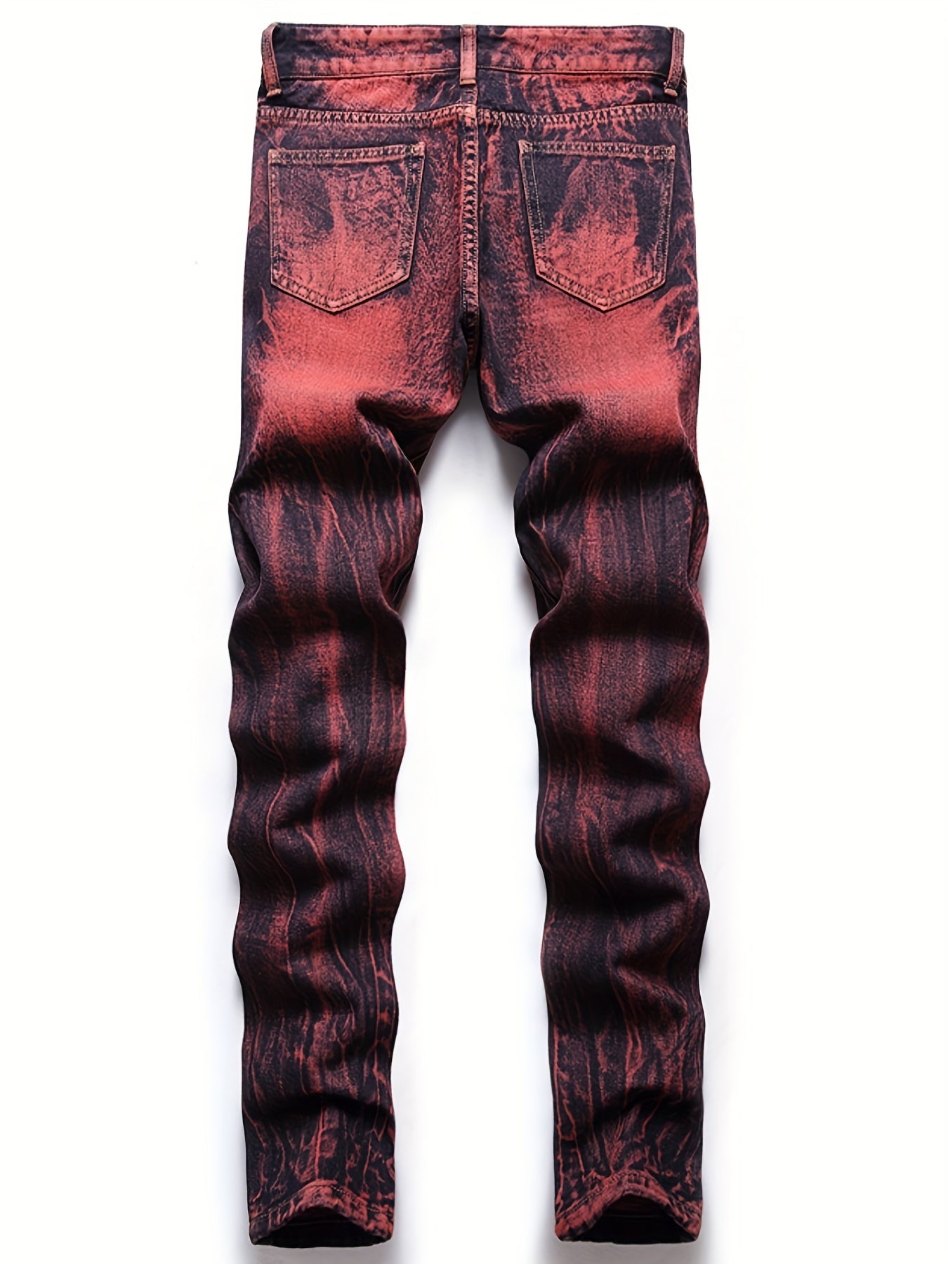 Boys Ripped Tie Dye Jeans Slim Fit Denim Pants