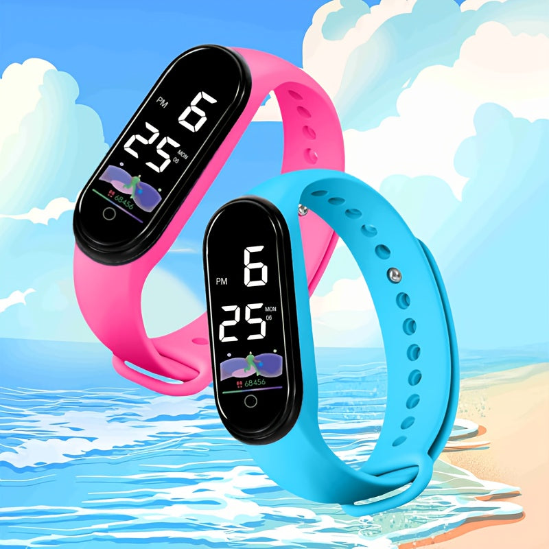 12pcs Athlete Series Watch Set TPU Strap Digital Bracelets for Men and Women