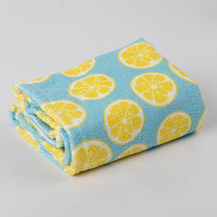 Tropical Patterned Microfiber Hair Towel & Shower Cap Set