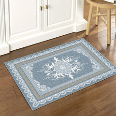 Vintage Persian Area Rug Crystal Velvet Non-slip Soft Polyester Mat