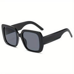 Square Wide Leg Sunglasses Metal Stainless Hinge UV400