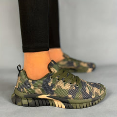Men's Camo Knit Running Shoes Lightweight Breathable