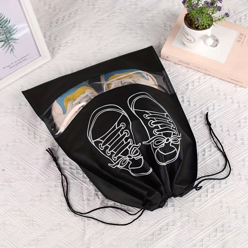 Drawstring Shoe Storage Bag Portable Clear Towel Bag