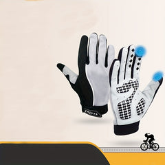 Warm Cycling Gloves Waterproof Windproof Shock-absorbing Non-slip Leather
