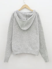 Casual Sweater Women's Plus Solid Hooded Jumper