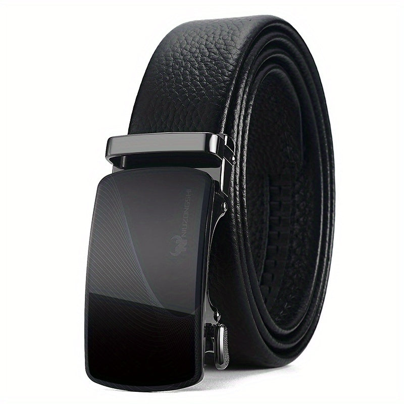 Men's Automatic Buckle Leather Belt Pants Belt