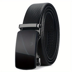 Men's Automatic Buckle Leather Belt Pants Belt