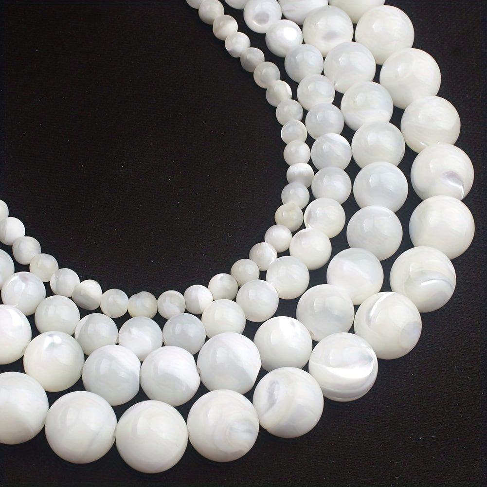 Mother Of Pearl Trochus Shell Beads Round Loose Beads 15in 4 6 8 10 12mm