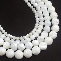 Mother Of Pearl Trochus Shell Beads Round Loose Beads 15in 4 6 8 10 12mm