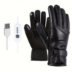 USB Hand Warmer Gloves Waterproof Touch Screen Gloves