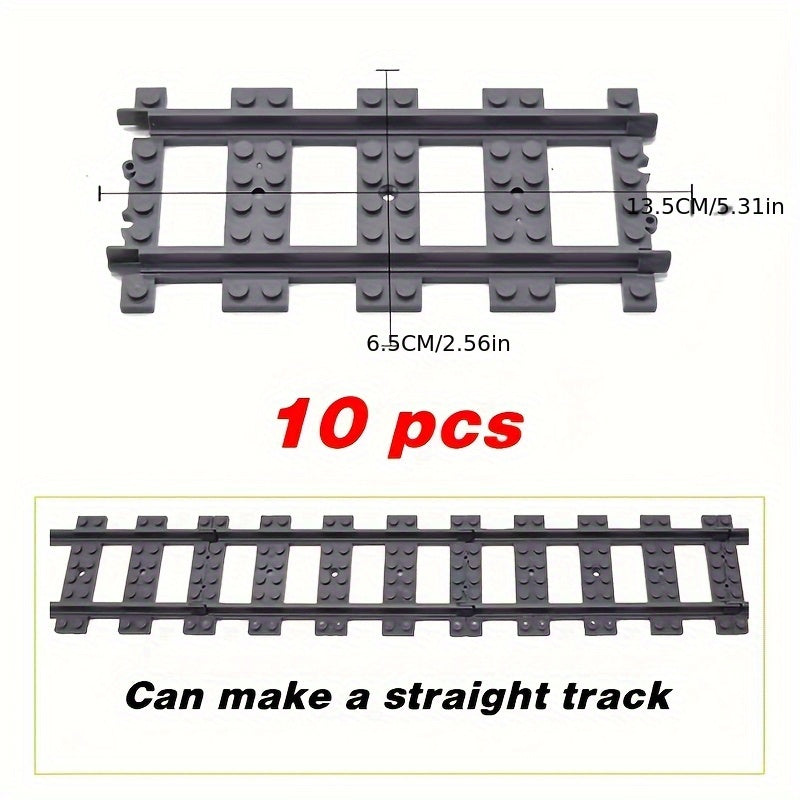 Building Block Train Track Assembly Toy - Track Accessories Set