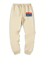 Basketball Graphic Drawstring Joggers Men's Sweatpants