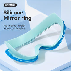 Large Frame Swimming Goggles With Earplugs for Adults