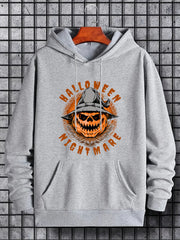 Men's Cartoon Pumpkin Graphic Hoodie Halloween Style