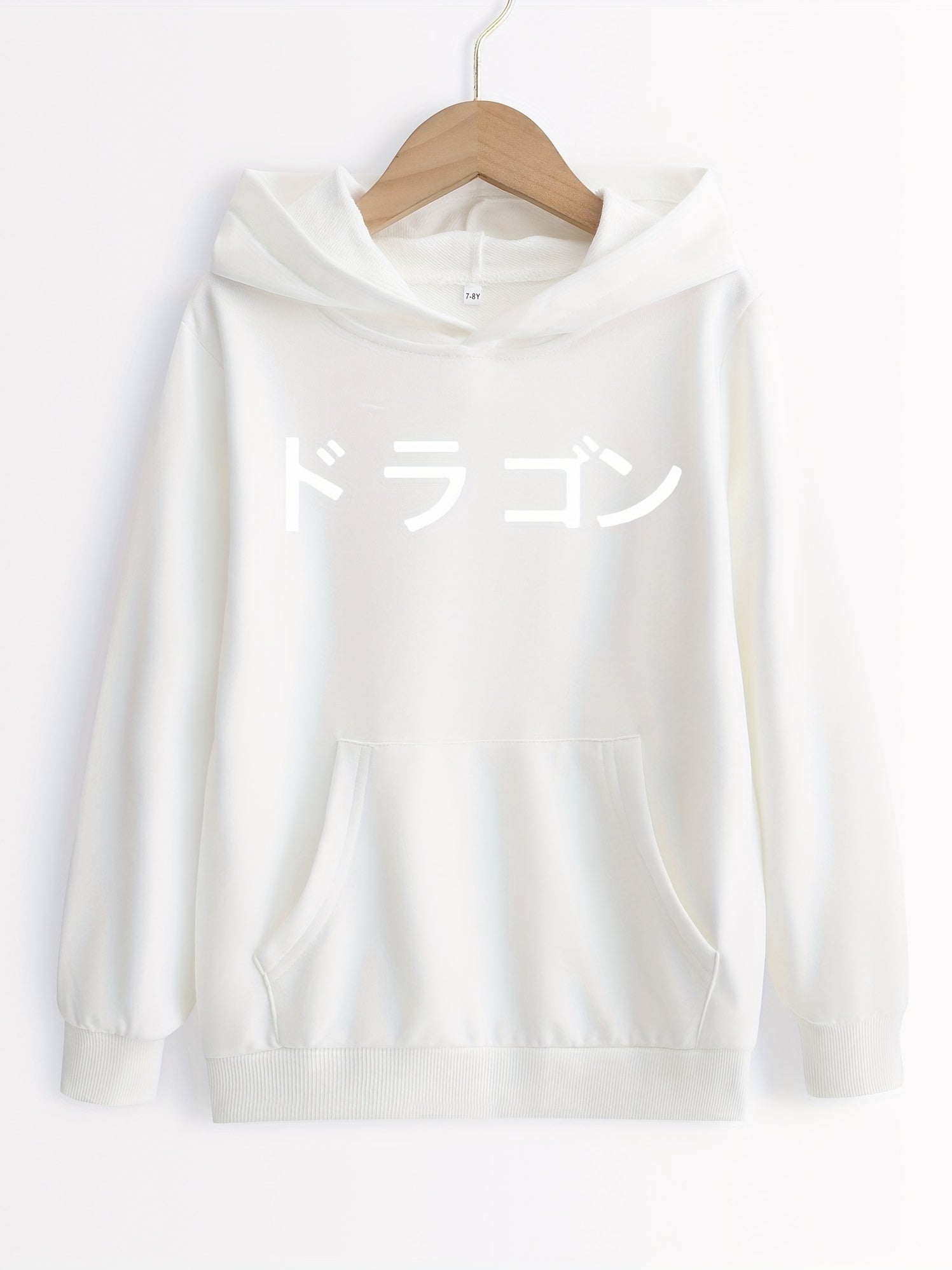 Japanese Print Boys Sweatshirt Long Sleeve Crew Neck Tops Kids Clothing