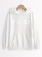 Japanese Print Boys Sweatshirt Long Sleeve Crew Neck Tops Kids Clothing