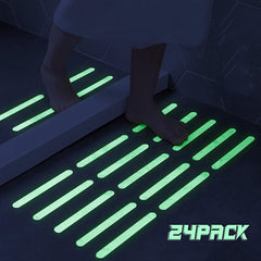 24pcs Luminous Bathroom Non-slip Stickers with Scraper Anti-slip Shower Tread
