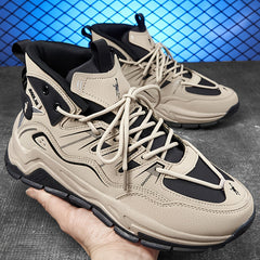 Men's Vintage Basketball Shoes Non Slip Lace Up Sneakers