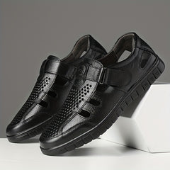 Men's Closed Toe Sandals Hook and Loop Fastener Non Slip Casual Shoes