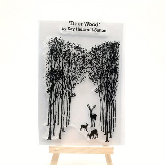 Christmas Forest Deer Silicone Transparent Stamp