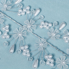 Acrylic Flower Bead Hair Clip Bridal Wedding Headband