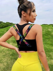 Criss Cross Sports Bra Fitness Yoga Running Workout Bra