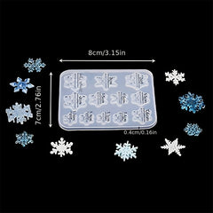 3 Snowflake Silicone Moulds DIY Pendant Resin Casting Mold Holiday Craft